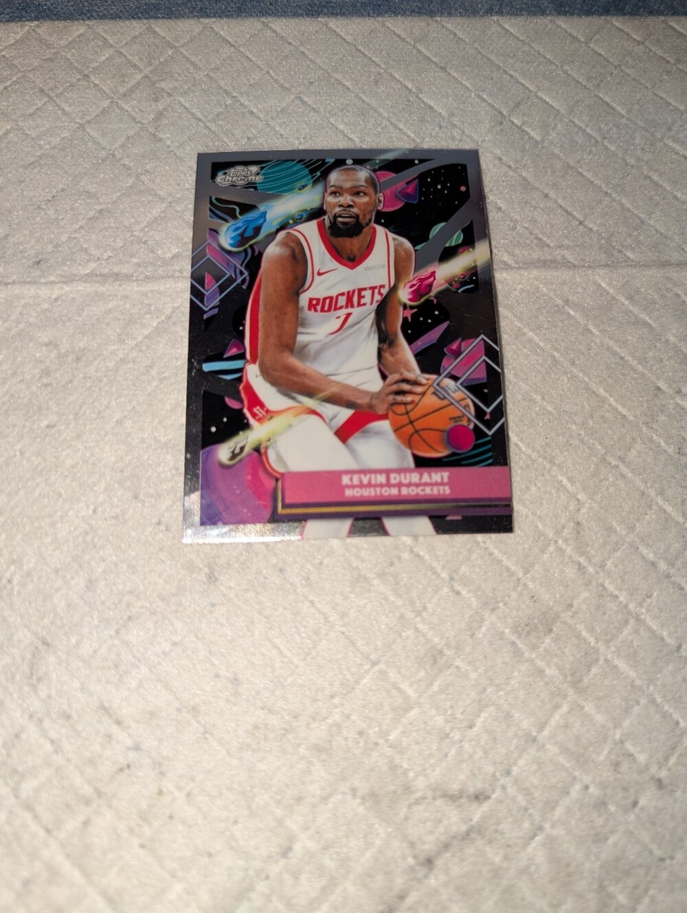 Topps Kevin Durant Rockets Card (White, Red, Pink, Black)
